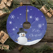 Blauwe Snowman Winter Scene kerstboomrok Kerstboom Rok