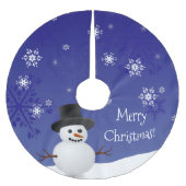 Blauwe Snowman Winter Scene kerstboomrok Kerstboom Rok (Voorkant)