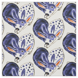 Blauwe snuggle Bunny Love Rabbit Heart Design Cute Stof