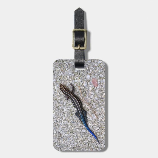 Blauwe snuif bagagelabel (Voorkant verticaal)