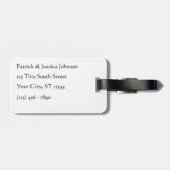 Blauwe snuif bagagelabel (Achterkant horizontaal)