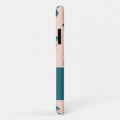 Blauwe snuifslangen op roze Case-Mate iPhone case (Achterkant/rechts)