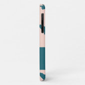 Blauwe snuifslangen op roze Case-Mate iPhone case (Achterkant/links)