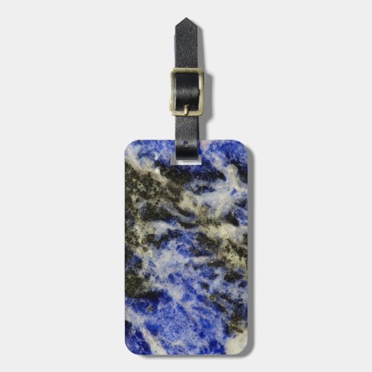 Blauwe Sodaliet Bagagelabel (Voorkant verticaal)