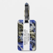 Blauwe Sodaliet Bagagelabel (Achterkant verticaal)