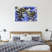 Blauwe Sodaliet Canvas Afdruk (Insitu (Slaapkamer))