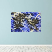 Blauwe Sodaliet Canvas Afdruk (Insitu (Houten vloer))