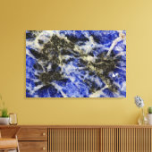 Blauwe Sodaliet Canvas Afdruk (Insitu (Woonkamer))