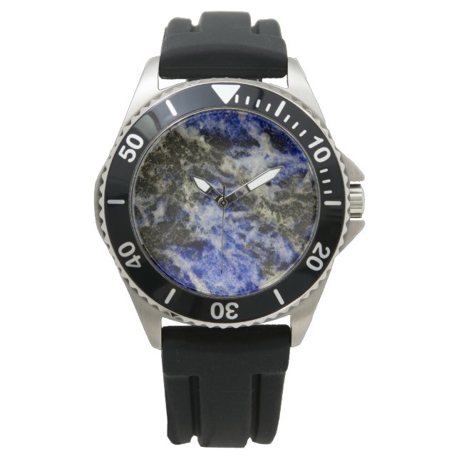 Blauwe Sodaliet Horloge (Voorkant)