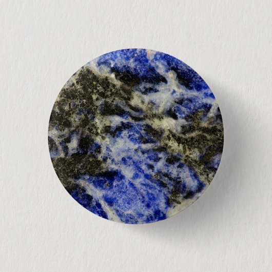 Blauwe Sodaliet Ronde Button 3,2 Cm (Voorkant)