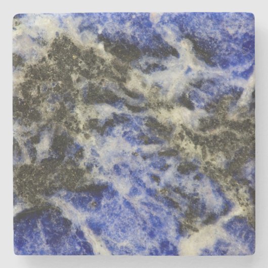 Blauwe Sodaliet Stenen Onderzetter (Voorkant)