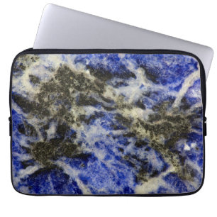 Blauwe sodoliet laptop sleeve
