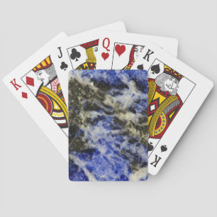 Blauwe sodoliet pokerkaarten