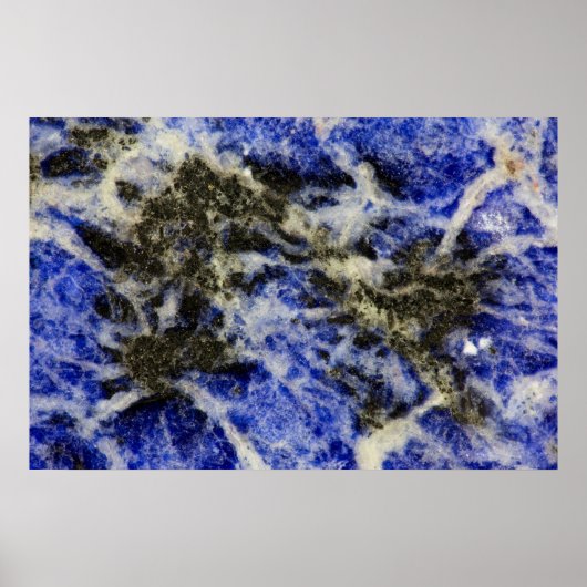 Blauwe sodoliet poster (Voorkant)