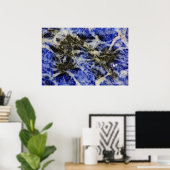 Blauwe sodoliet poster (Thuiskantoor)