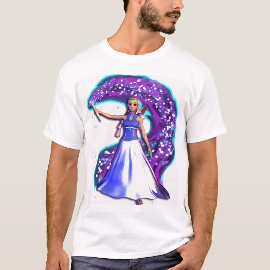 Blauwe Sorceress T-shirt (Voorkant)
