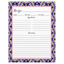 Blauwe Spaanse Middellandse-Tegel Recipe Multomap 