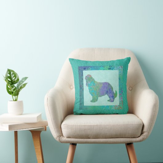 Blauwe Spaniel Kussen (Stoel)