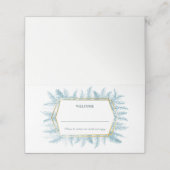 Blauwe spar evergreen bruiloft gast plaats kaarten plaatskaartje (Buitenkant ongevouwen)