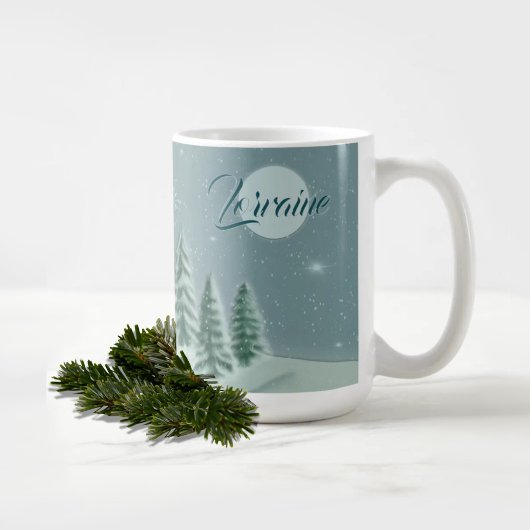 Blauwe Spar Kerstmug Koffiemok