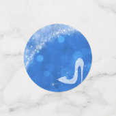 Blauwe Sparkle Assepoester Slipper Heel Fairy Tale Confetti (Kleine voorkant)