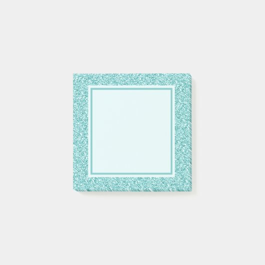 Blauwe Sparkle Post Post-it® Notes (Voorkant)