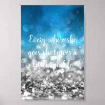 blauwe sparkle quote