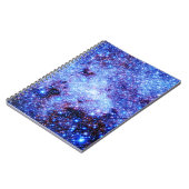 Blauwe sparkle sterren notitieboek (Linkerzijde)