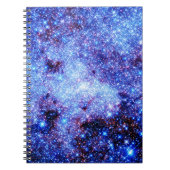 Blauwe sparkle sterren notitieboek (Voorkant)