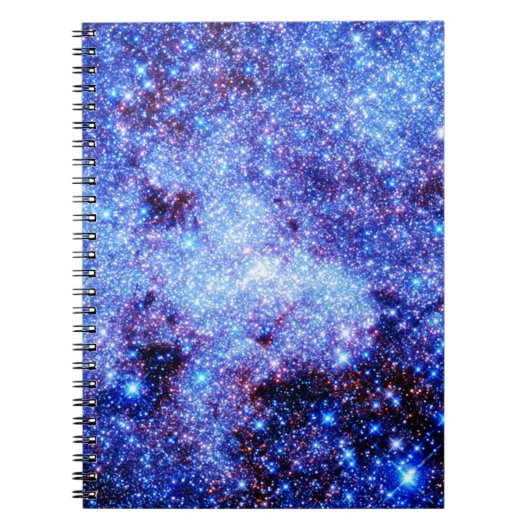 Blauwe sparkle sterren notitieboek (Voorkant)