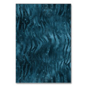 Blauwe Sparkle Zebra Print Kaart (Achterkant)