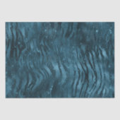 Blauwe Sparkle Zebra Print Tissuepapier (Voorkant)