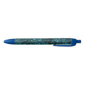 Blauwe Sparkles Zwarte Inkt Pen (Bodem)
