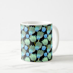 Blauwe Sparkling Floral Fantasy Koffiemok