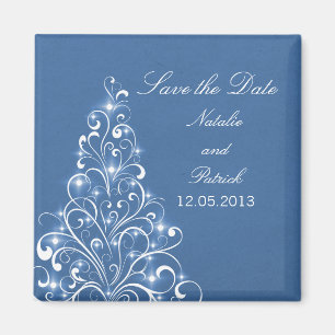Blauwe Sparkly Holiday Boom sparen de Magnet van d