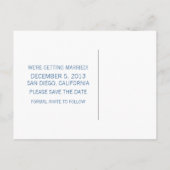 Blauwe Sparkly Holiday Boom sparen het Briefkaart (Achterkant)