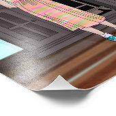 Blauwe Sparkly Schoenen | Klein meisje dat tv kijk Foto Afdruk (Hoek)