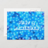 Blauwe Sparle Briefkaart (Voorkant / Achterkant)