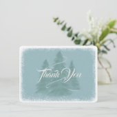 Blauwe sparren Kerstmis Dank u kaart (Staand voorkant)