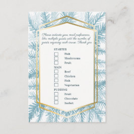 Blauwe sparren voor winterevenement informatiekaartje