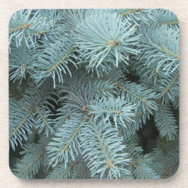 Blauwe sparrenboom grijs blauw rustieke natuur bier onderzetter