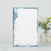 blauwe spat briefpapier (Staand voorkant)