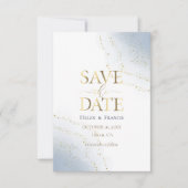 blauwe spatten en faux goudglitter , met uitzonder kaart (Voorkant)