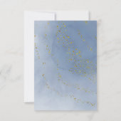 blauwe spatten en faux goudglitter , met uitzonder kaart (Achterkant)