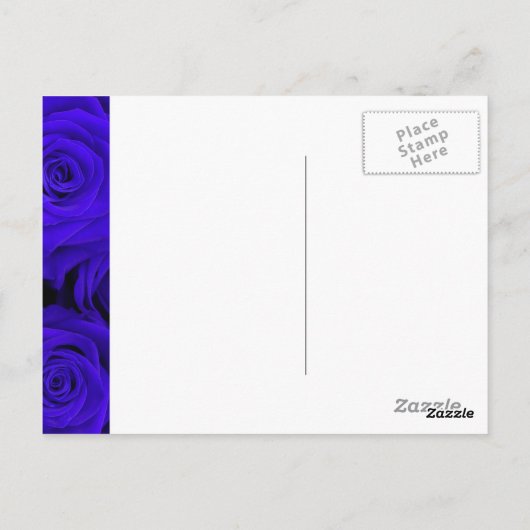 Blauwe Spectaculaire Rozen Briefkaart (Achterkant)