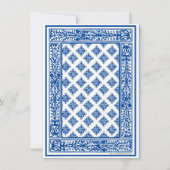 Blauwe Speelkaart Bedanktbriefjes voor Vegas Bruil Kaart (Achterkant)