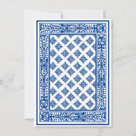 Blauwe Speelkaart Trouwdag Dankbetuigingen Las Veg Kaart (Achterkant)