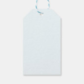 Blauwe Speelse Olifanten Baby Shower Cadeaulabel (Achterkant)