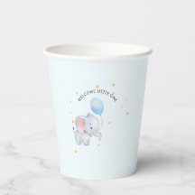 Blauwe Speelse Olifanten Baby Shower