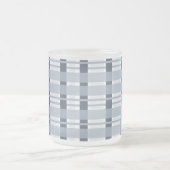 Blauwe spelden en stripes matglas koffiemok (Center)